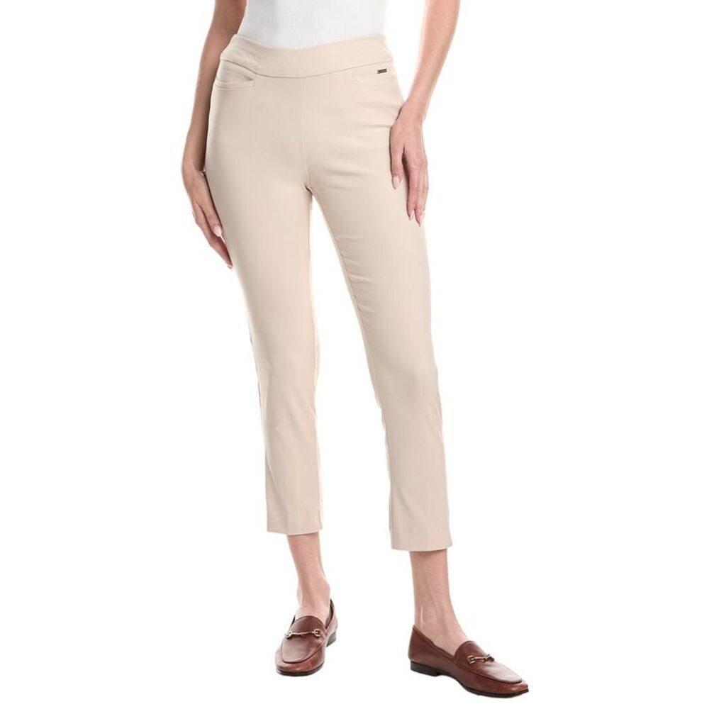 T Tahari Womens  Bridgette Ankle Crop Pant, Beige